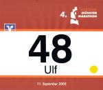Startnummer 48 beim 4. Volksbank-Münster-Marathon